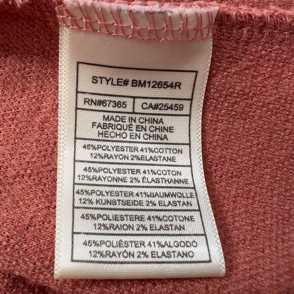 BB Dakota Women’s Open Front Blazer Cardigan Jacket Pink Textured Knit Pockets - Picture 8 of 10